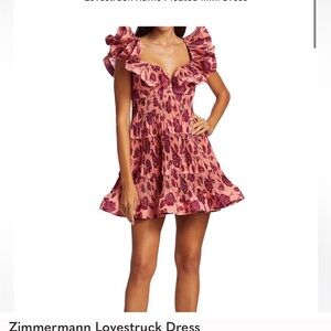 Zimmerman Lovestruck Ruffle Pleated Mini Dress